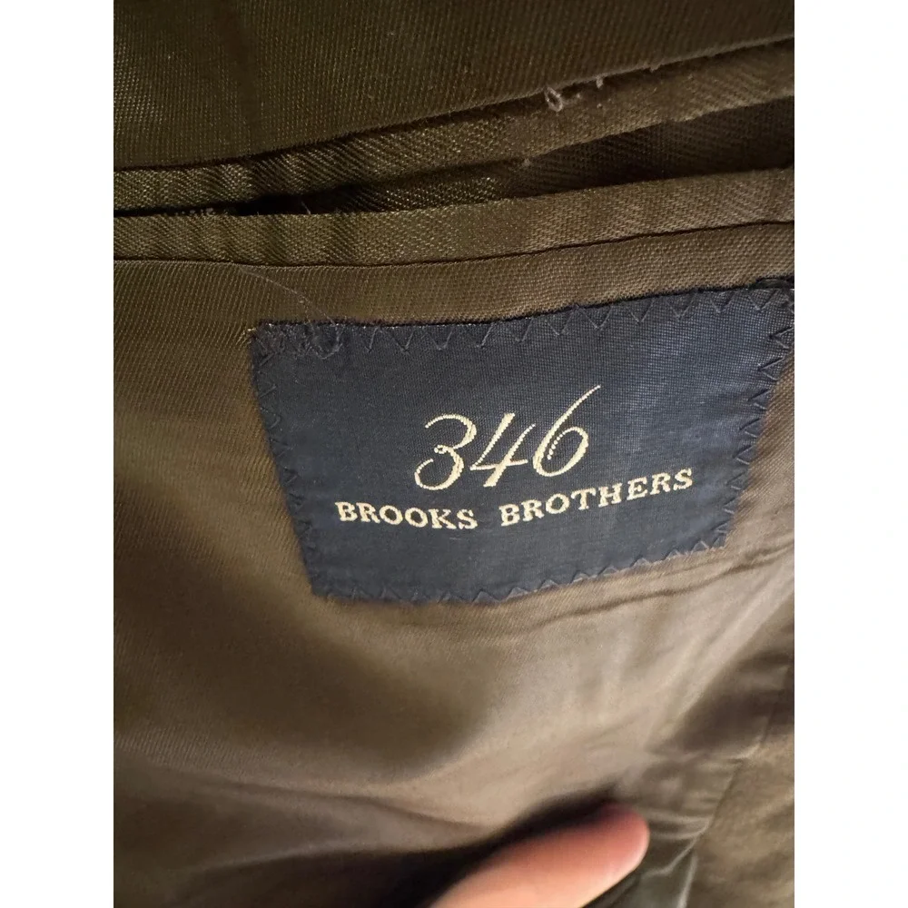Brooks Brothers 346 Mens 46R‎ Blazer 100% Camel Hair Olive Brown Sport Coat
